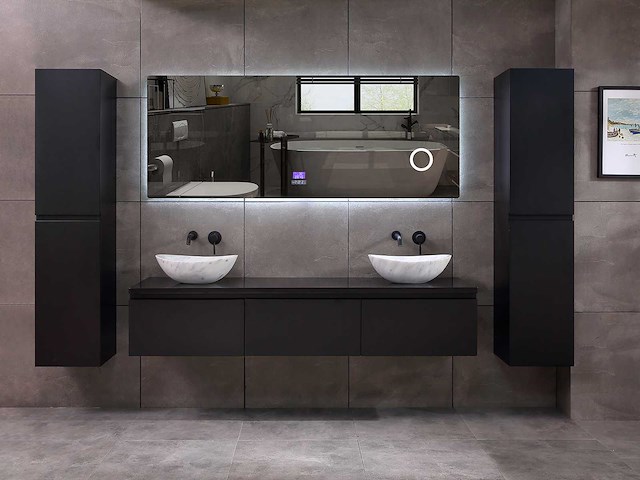 Mawialux badkamermeubel mat zwart 150/180cm breedte keuze - afbeelding 3 van  41