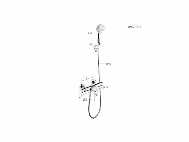 Mawialux badkraan chroom opbouw - afbeelding 7 van  8