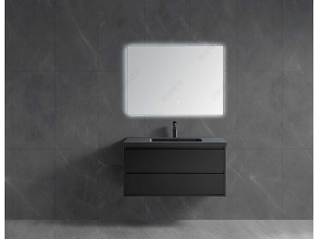 Mawialux badmeubelset 100cm - mat zwart - afbeelding 1 van  11