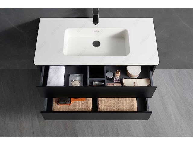 Mawialux badmeubelset 100cm - mat zwart - afbeelding 8 van  11