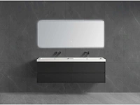 Mawialux badmeubelset 120cm - mat zwart - afbeelding 1 van  9