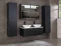 Mawialux badmeubelset 120cm mat zwart (zonder hangkast) - afbeelding 3 van  10