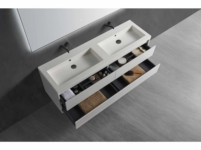 Mawialux badmeubelset 160cm - mat wit - afbeelding 4 van  8