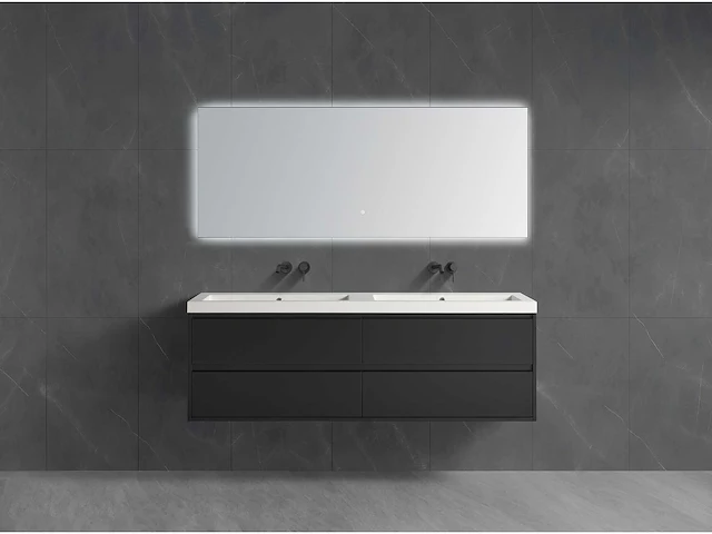Mawialux badmeubelset 160cm - mat zwart - afbeelding 3 van  9