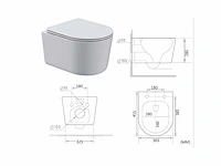 Mawialux compact inbouw wandcloset met closetzitting glans wit - afbeelding 6 van  7