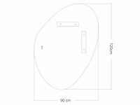 Mawialux design led spiegel 100/120/140cm keuze - afbeelding 3 van  12