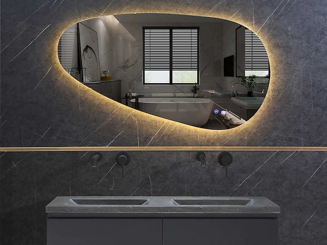 Mawialux design led spiegel 140x65 of 150x70 of 160x70 (keuze) - afbeelding 4 van  10