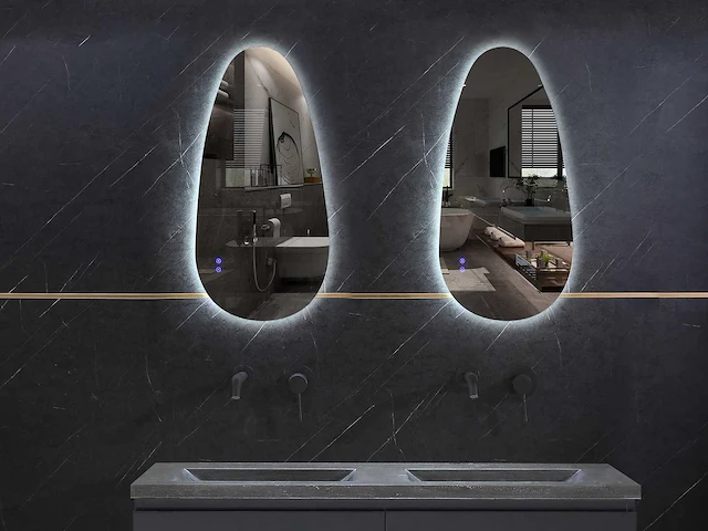 Mawialux design led spiegel 80x50cm of 90x60cm (keuze) - afbeelding 8 van  11