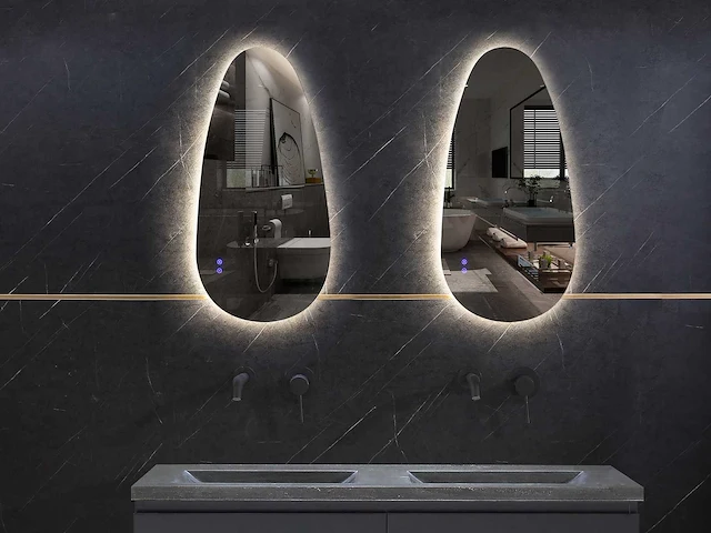 Mawialux design led spiegel 80x50cm of 90x60cm (keuze) - afbeelding 9 van  11