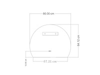 Mawialux design led spiegel half rond (diverse maten) - afbeelding 3 van  13