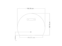 Mawialux design led spiegel half rond (diverse maten) - afbeelding 4 van  13