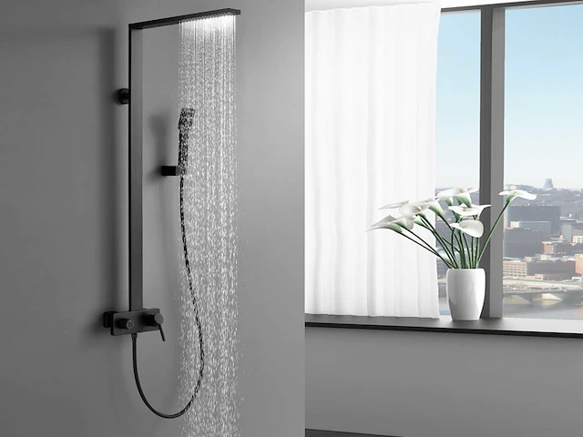 Mawialux design opbouw regendoucheset - mat zwart - afbeelding 3 van  10