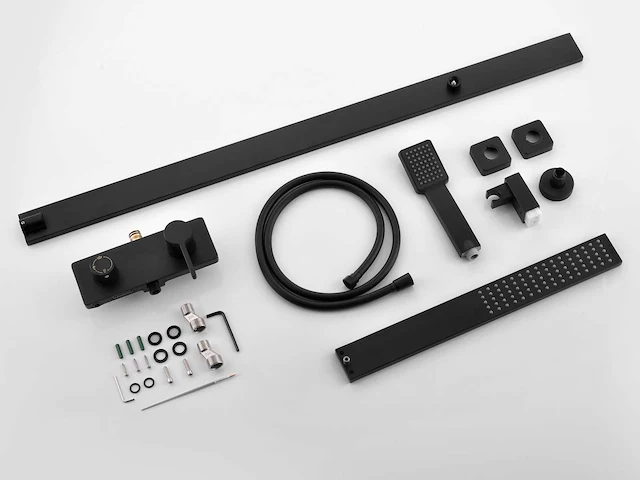 Mawialux design opbouw regendoucheset - mat zwart - afbeelding 4 van  10