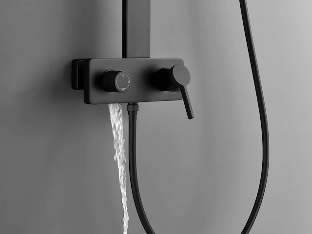 Mawialux design opbouw regendoucheset - mat zwart - afbeelding 5 van  10