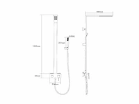 Mawialux design opbouw regendoucheset - mat zwart - afbeelding 10 van  10