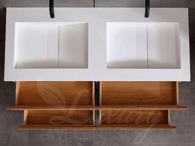 Mawialux eikenhout badkamermeubel 120cm (eiken natural) - afbeelding 6 van  47