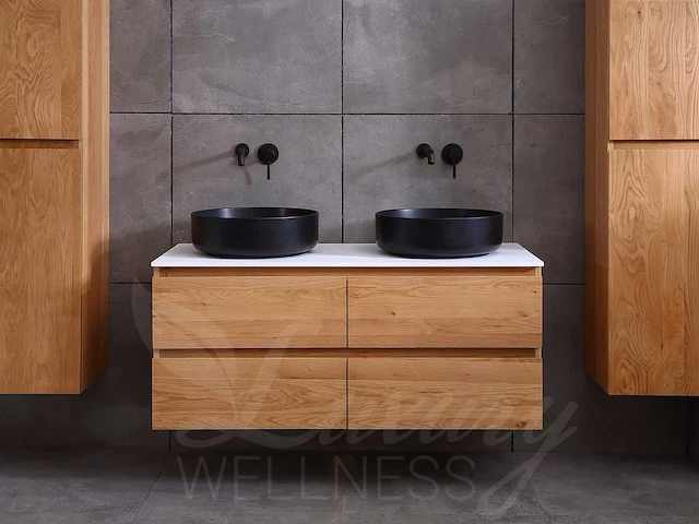 Mawialux eikenhout badkamermeubel 120cm (eiken natural) - afbeelding 30 van  47