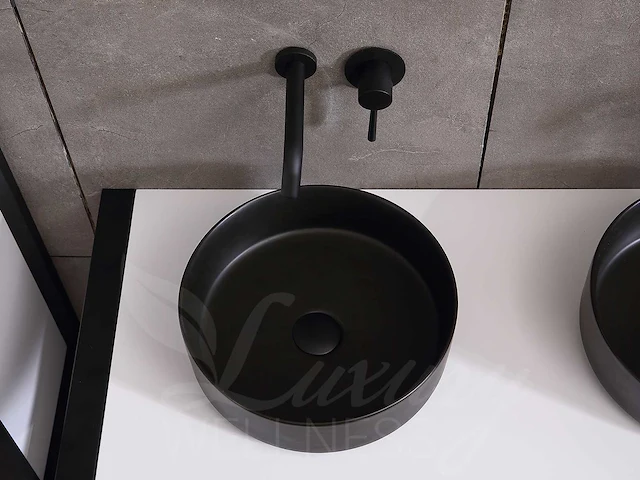 Mawialux eikenhout badkamermeubel 120cm met hangkast - mat wit - afbeelding 2 van  23