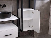 Mawialux eikenhout badkamermeubel 120cm met hangkast - mat wit - afbeelding 8 van  23