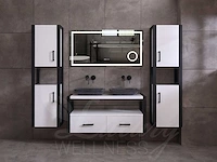 Mawialux eikenhout badkamermeubel 120cm met hangkast - mat wit - afbeelding 18 van  23