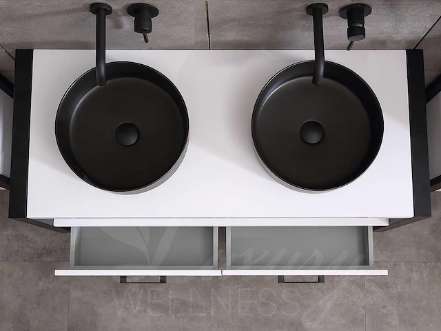 Mawialux eikenhout badkamermeubel 120cm met hangkast - mat wit - afbeelding 22 van  23