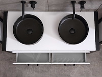 Mawialux eikenhout badkamermeubel 120cm met hangkast - mat wit - afbeelding 22 van  23