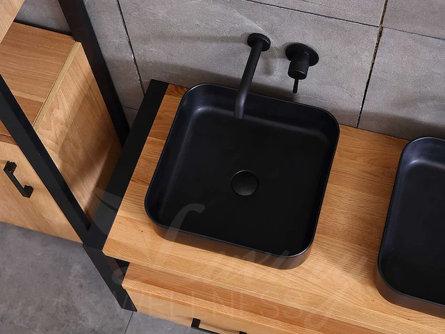 Mawialux eikenhout badkamermeubel 120cm met hangkast - afbeelding 2 van  27