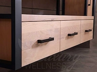 Mawialux eikenhout badkamermeubel 150cm met 2 hangkasten - afbeelding 4 van  30