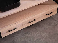 Mawialux eikenhout badkamermeubel 150cm met 2 hangkasten - afbeelding 6 van  30