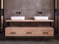 Mawialux eikenhout badkamermeubel 150cm met 2 hangkasten - afbeelding 25 van  30