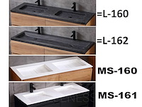 Mawialux eikenhout badkamermeubel 160cm (eiken natural) - afbeelding 20 van  28