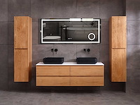 Mawialux eikenhout badkamermeubel 160cm (eiken natural) - afbeelding 22 van  28