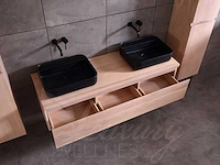 Mawialux eikenhout badmeubelset 150 of 180cm (in eiken white wash of eiken gray smoked) - afbeelding 6 van  12