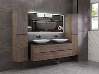 Mawialux eikenhout badmeubelset 2-persoons 140cm - grey smoked - afbeelding 13 van  18