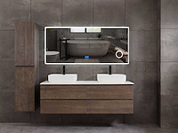 Mawialux eikenhout badmeubelset 2-persoons 140cm - grey smoked - afbeelding 14 van  18