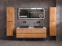 Mawialux eikenhout badmeubelset 2-persoons 140cm - natural - afbeelding 14 van  18