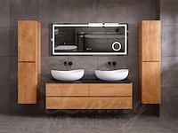 Mawialux eikenhout badmeubelset 2-persoons 140cm - natural - afbeelding 15 van  18