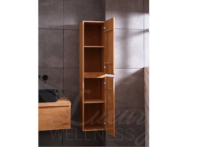 Mawialux eikenhout badmeubelset 2-persoons 140cm - natural - afbeelding 10 van  18