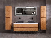 Mawialux eikenhout badmeubelset 2-persoons 140cm - natural - afbeelding 14 van  18