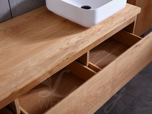 Mawialux eikenhout badmeubelset (zonder hangkast) 150 of 180cm (in 4 kleuren mogelijk) - afbeelding 6 van  28