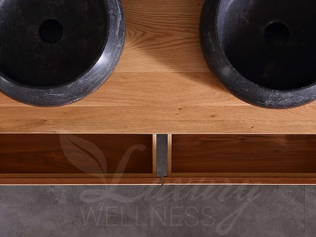 Mawialux eikenhout badmeubelset (zonder hangkast) 150 of 180cm (in 4 kleuren mogelijk) - afbeelding 11 van  28