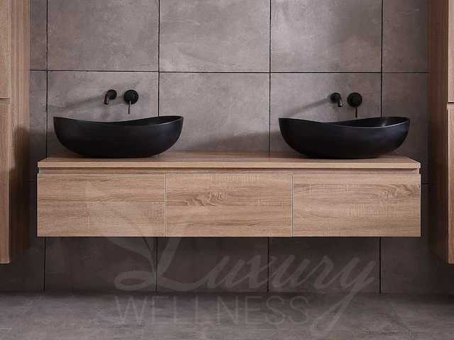 Mawialux eikenhout badmeubelset (zonder hangkast) 150 of 180cm (in 4 kleuren mogelijk) - afbeelding 25 van  28