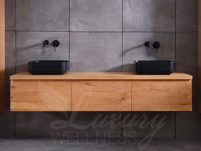 Mawialux eikenhout badmeubelset (zonder hangkast) 150 of 180cm (in 4 kleuren mogelijk) - afbeelding 3 van  28