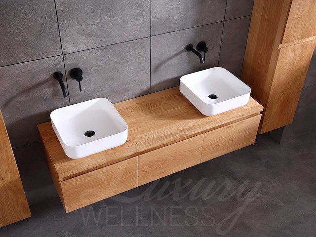 Mawialux eikenhout badmeubelset (zonder hangkast) 150 of 180cm (in 4 kleuren mogelijk) - afbeelding 4 van  28