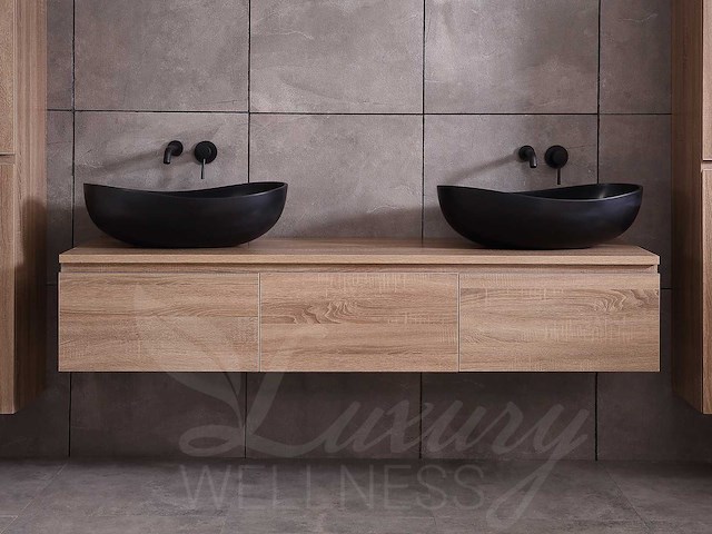 Mawialux eikenhout badmeubelset (zonder hangkast) 150 of 180cm (in 4 kleuren mogelijk) - afbeelding 25 van  28