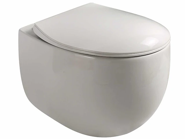 Mawialux hangend rimless toilet - glans wit - afbeelding 1 van  6