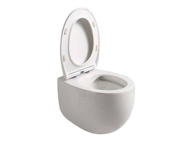 Mawialux hangend rimless toilet - glans wit - afbeelding 3 van  6