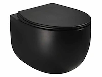 Mawialux hangend rimless toilet - mat zwart - afbeelding 1 van  10