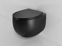 Mawialux hangend rimless toilet - mat zwart - afbeelding 5 van  10