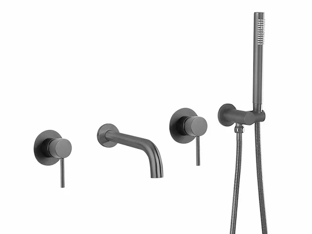 Mawialux inbouw badkraan mat zwart of gunmetal gray - afbeelding 6 van  13